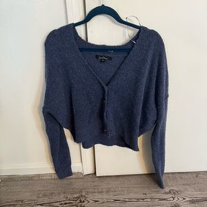 Love tree cardigan, blue, large